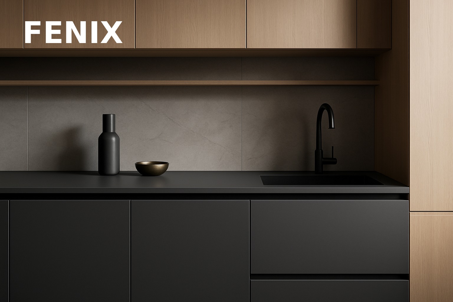 FENIX NTM 板材應用實例：深灰色超霧面廚
