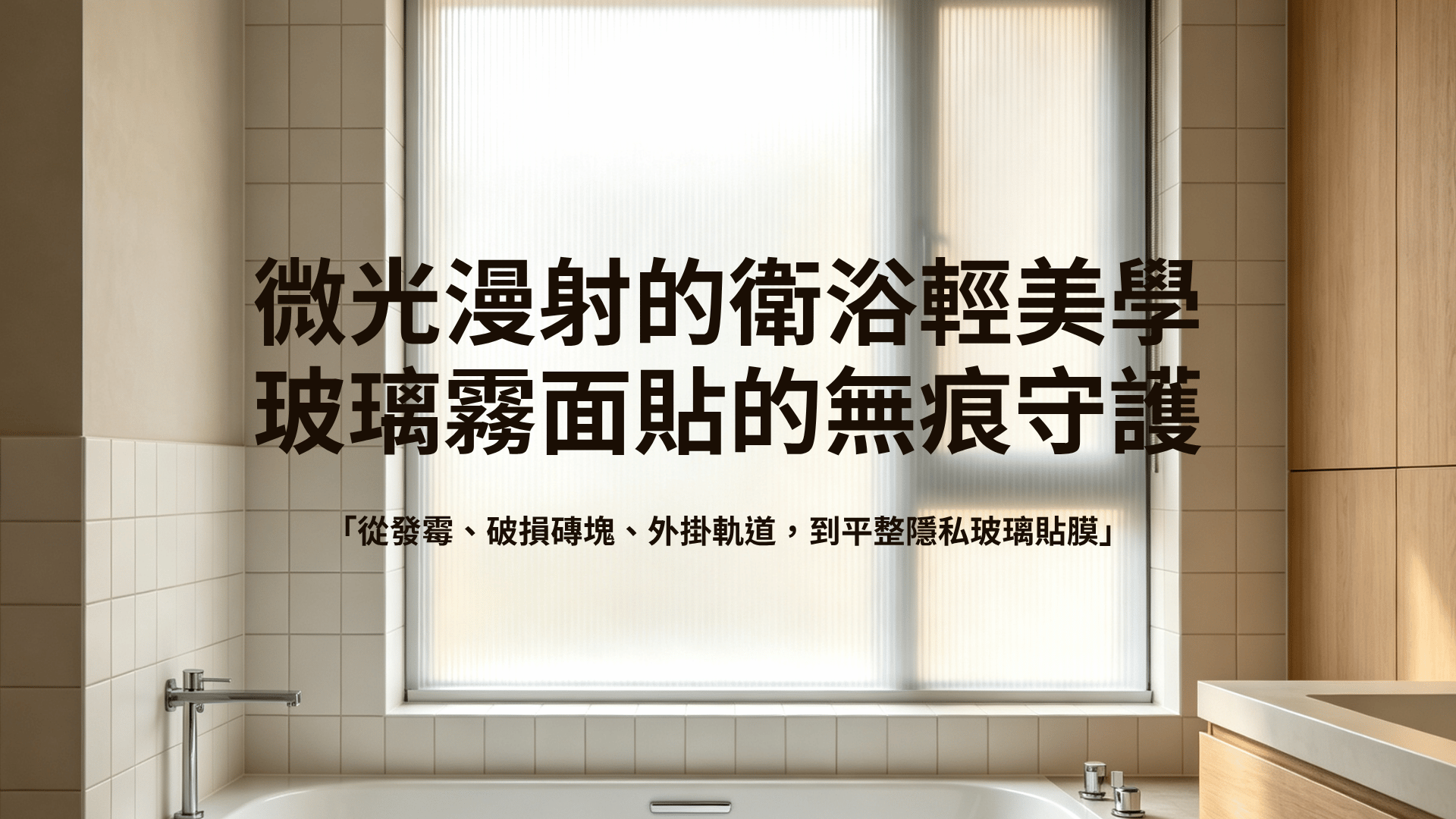 微光漫射的衛浴輕美學：玻璃霧面貼的無痕守護