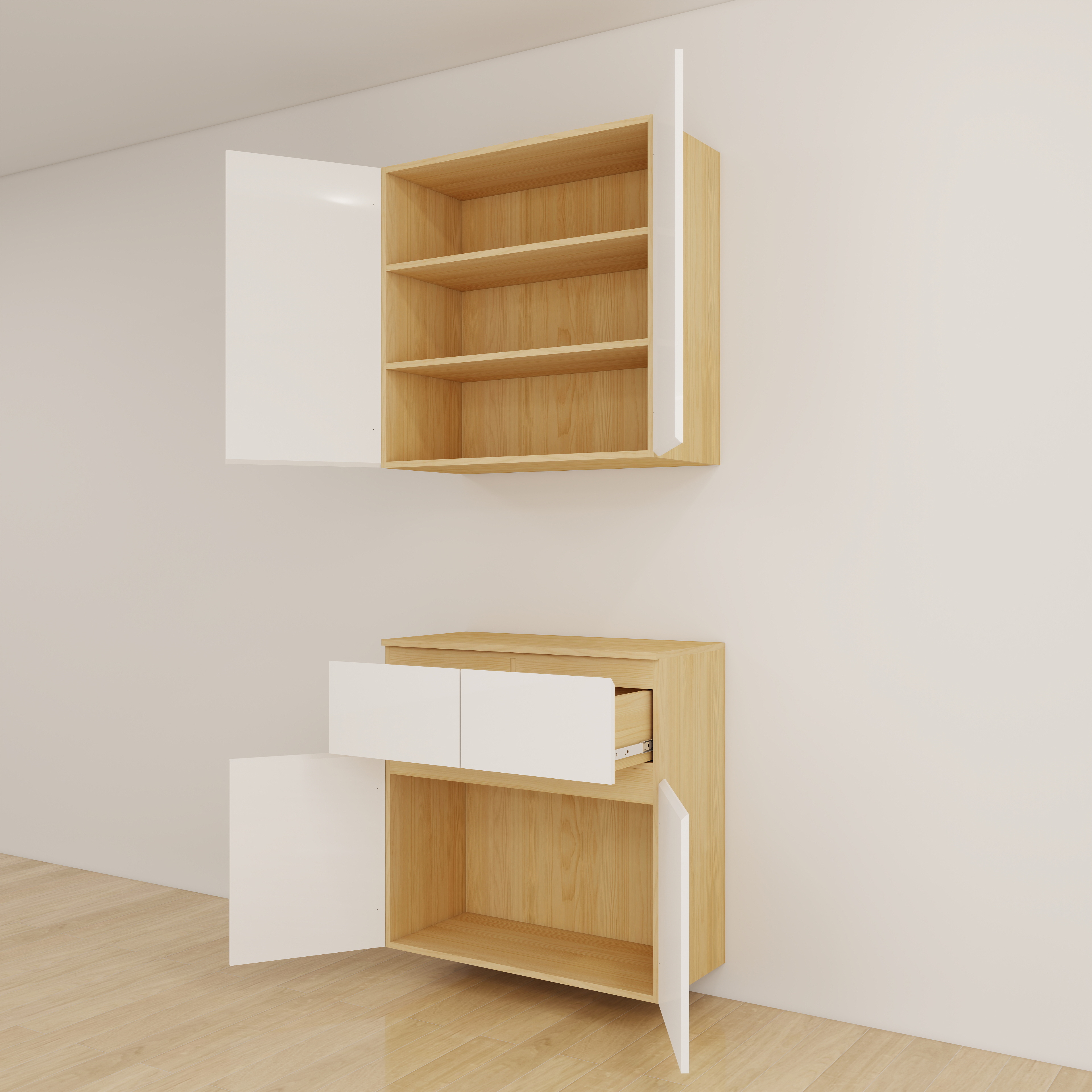 分層置物・玄關櫃・2抽屜圖片-4