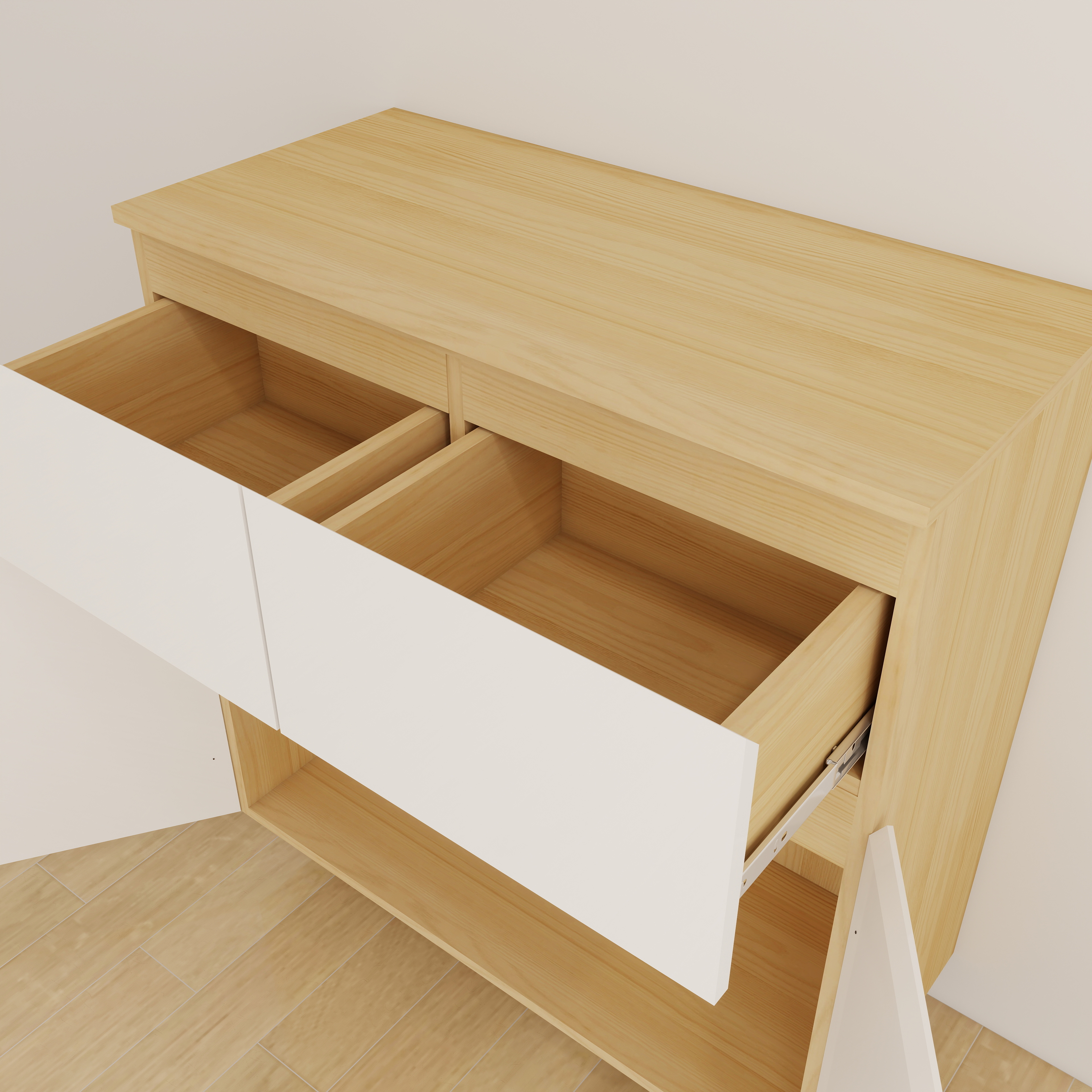 分層置物・玄關櫃・2抽屜圖片-2