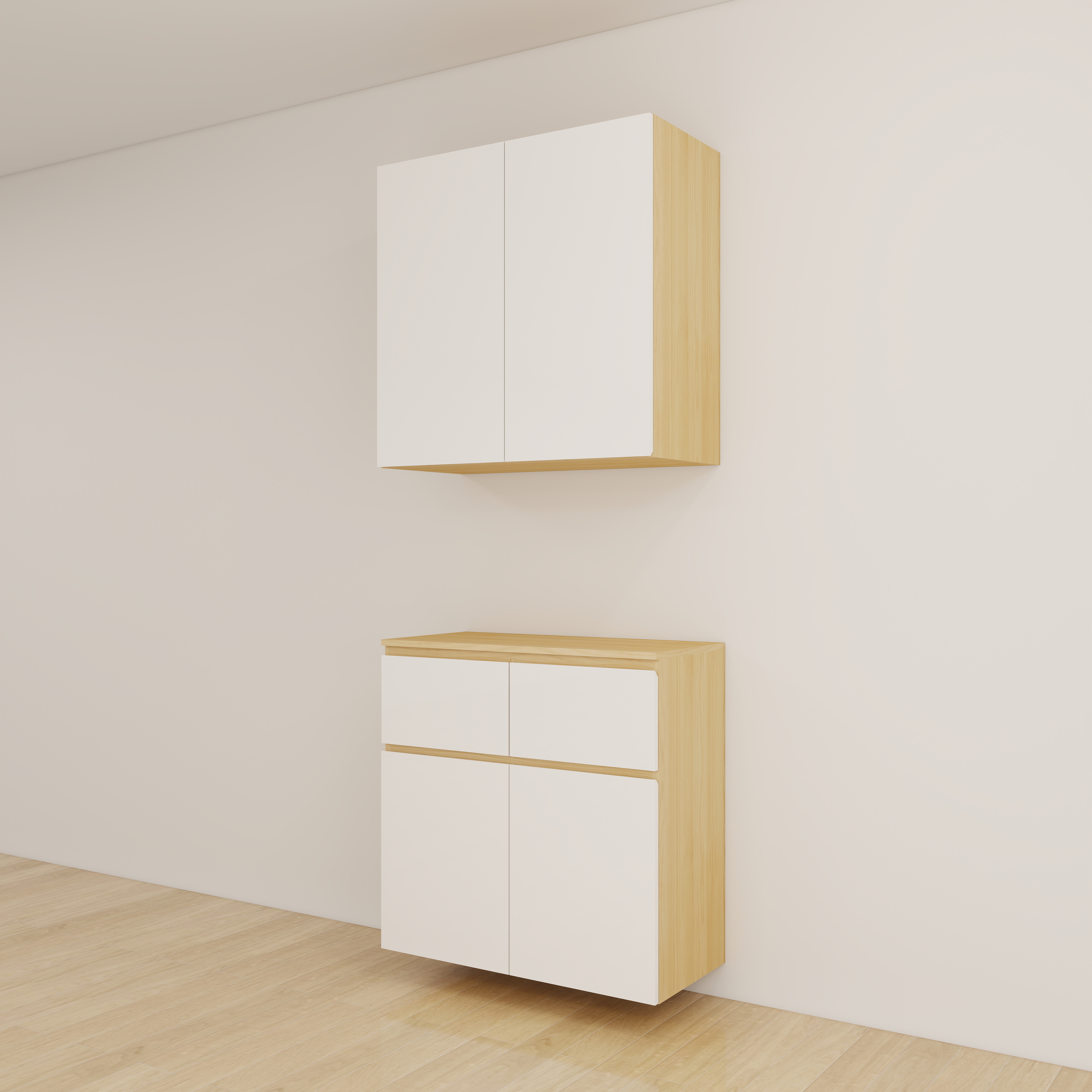 分層置物・玄關櫃・2抽屜圖片-3