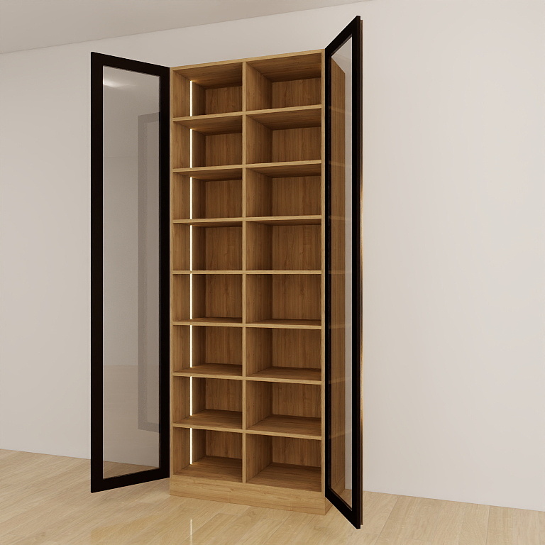 柔光鋁框展示櫃・雙門圖片-4