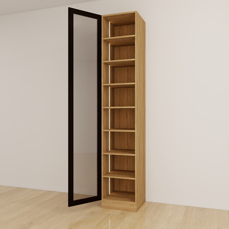 柔光鋁框展示櫃・單門圖片-4